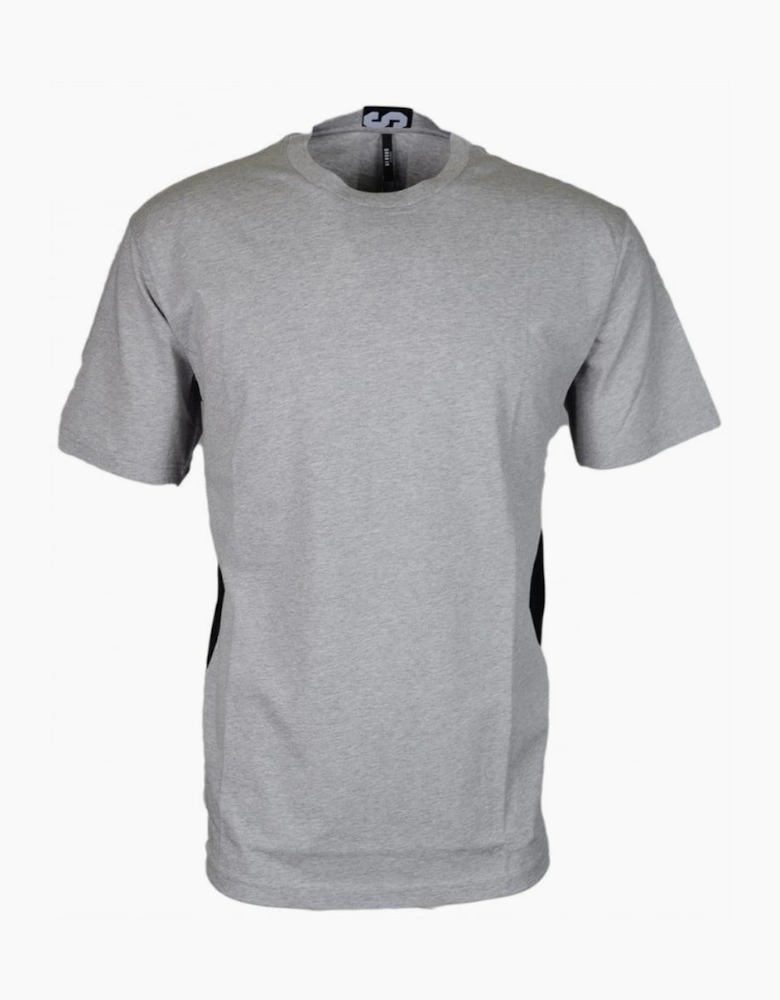 BU90497 BJ10289 Round Neck Grey/Black T-Shirt