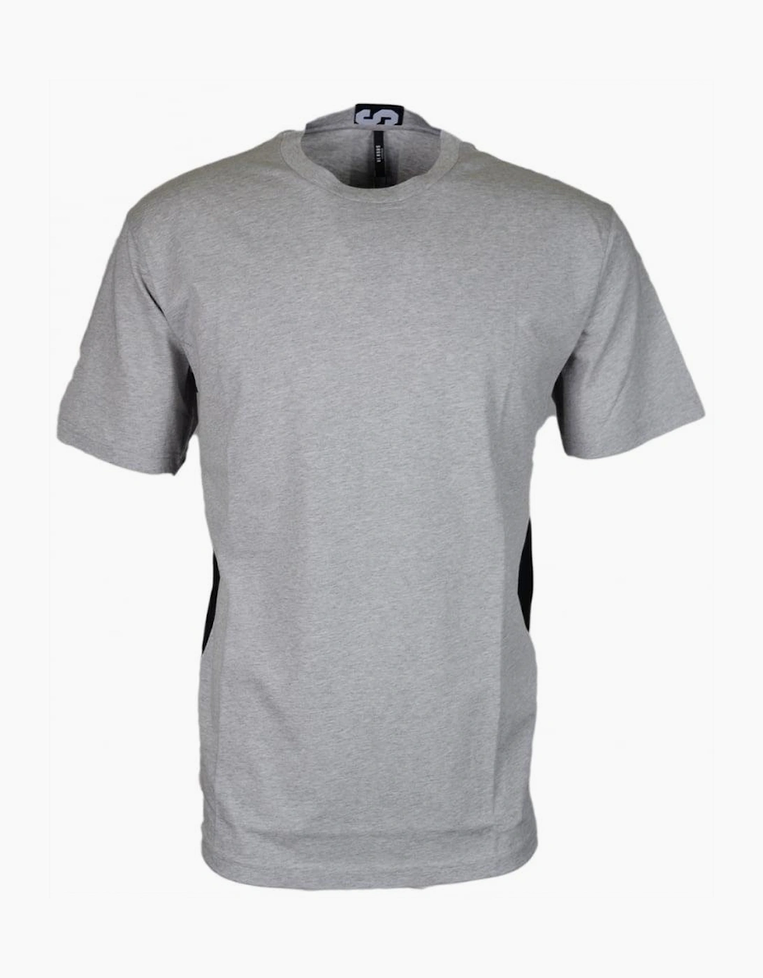 BU90497 BJ10289 Round Neck Grey/Black T-Shirt
