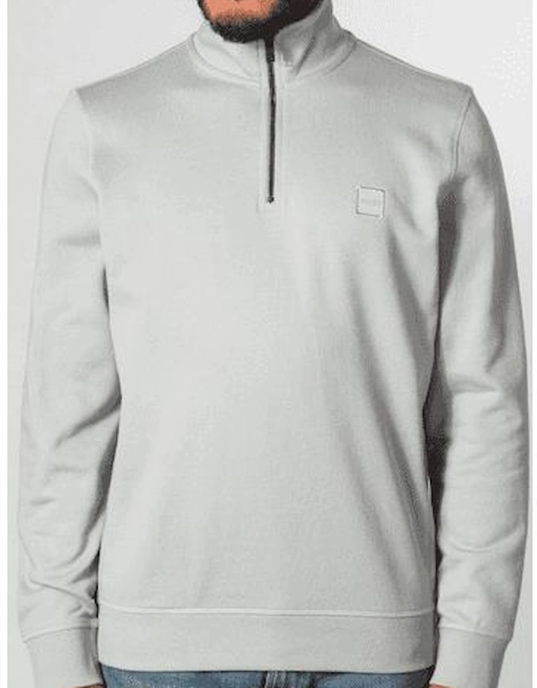 Zetrust Patch Logo Grey Quarter Zip Sweatshirt