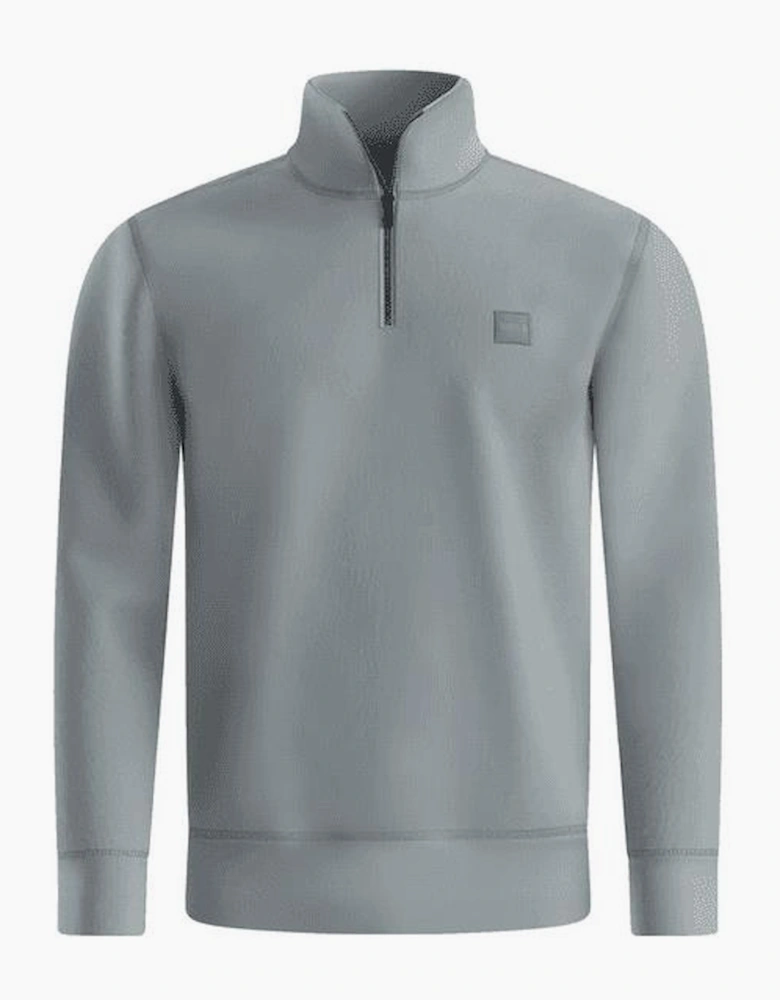 Zetrust Patch Logo Grey Quarter Zip Sweatshirt