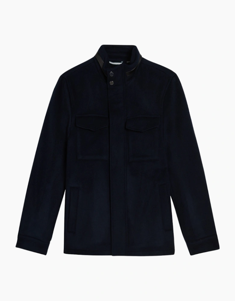 Ted Baker Knowl Funnel Neck Navy Field Jacket