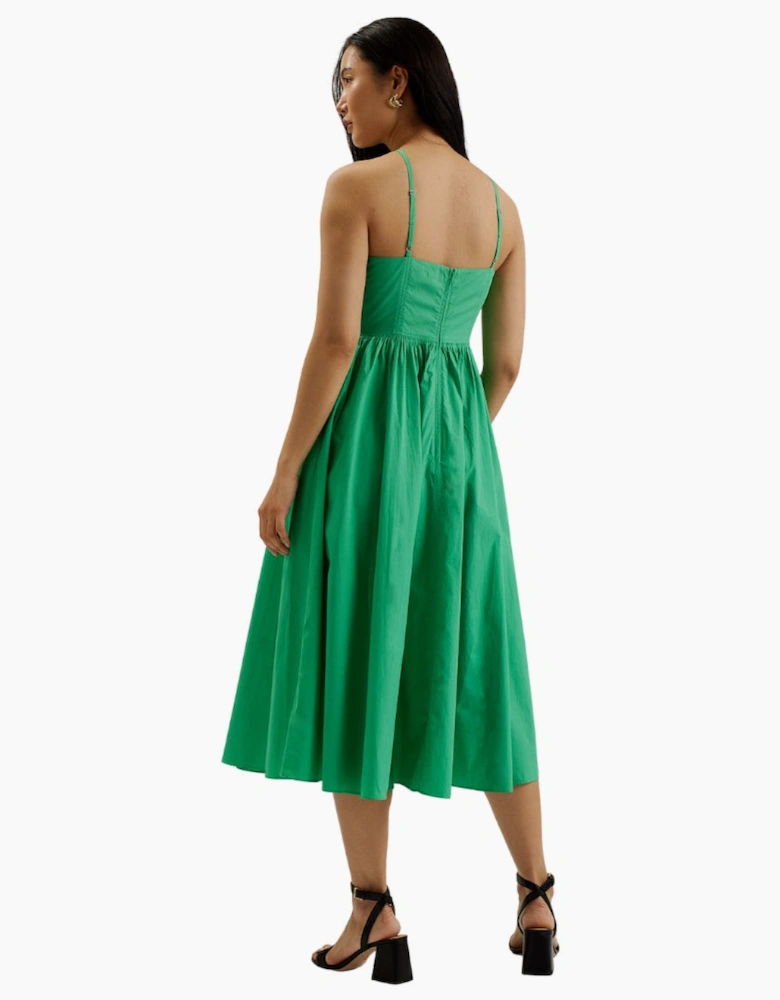 Ted Baker Vari Halterneck A Line Green Midi Dress