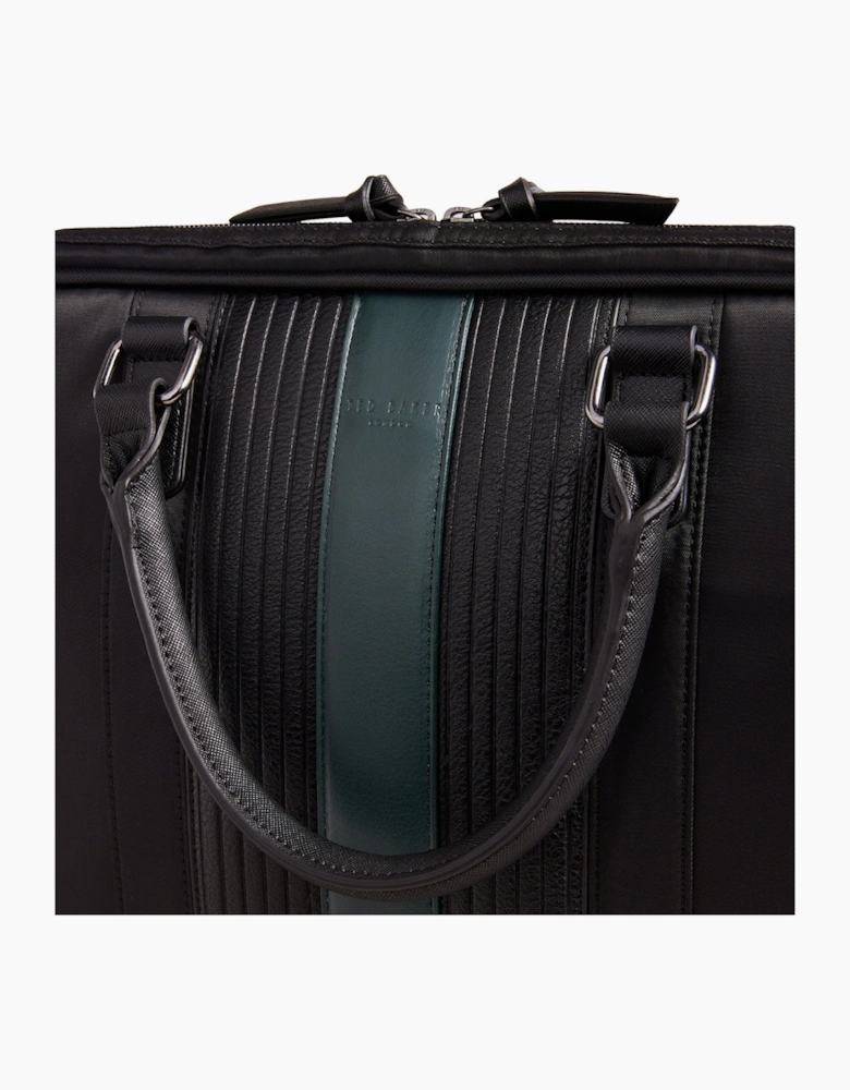 Ted Baker Rooky Core Twill Black Striped Document Bag