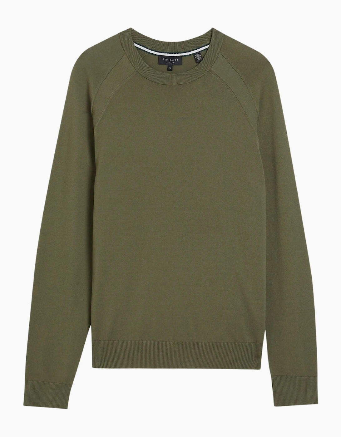 Ted Baker Men's Ted Baker Maywo Saddle Shoulder Crew Neck Khaki Jumper - Tan
