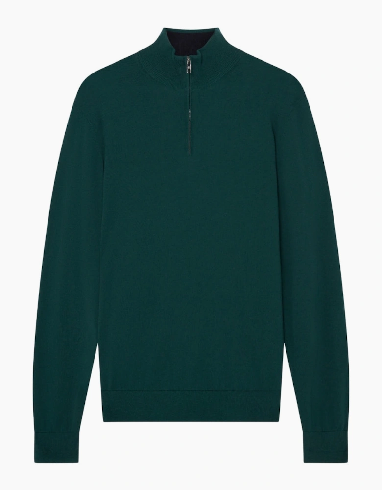 Ted Baker Artiss Core Dark Green Quarter Zip