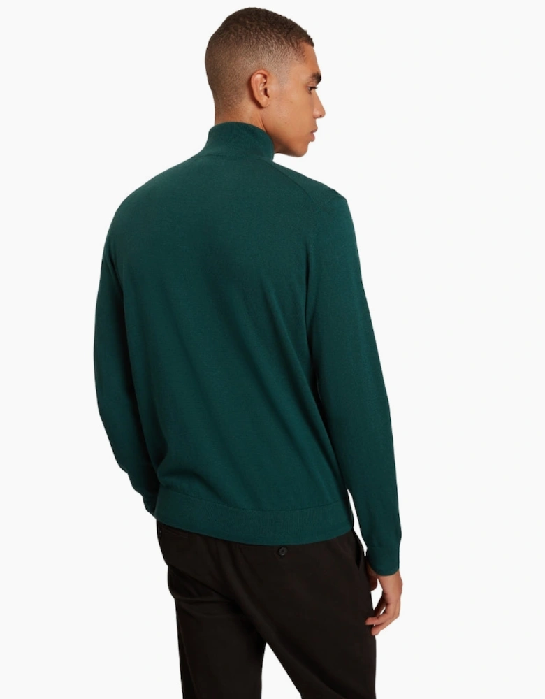 Ted Baker Artiss Core Dark Green Quarter Zip