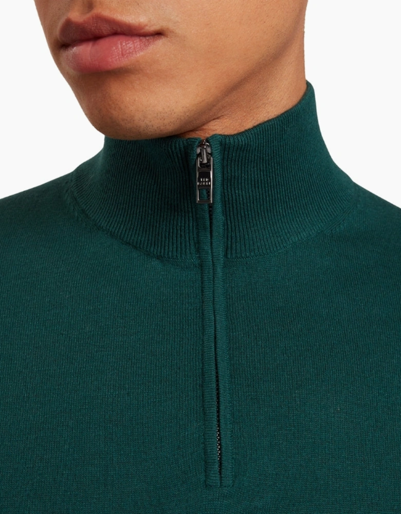 Ted Baker Artiss Core Dark Green Quarter Zip
