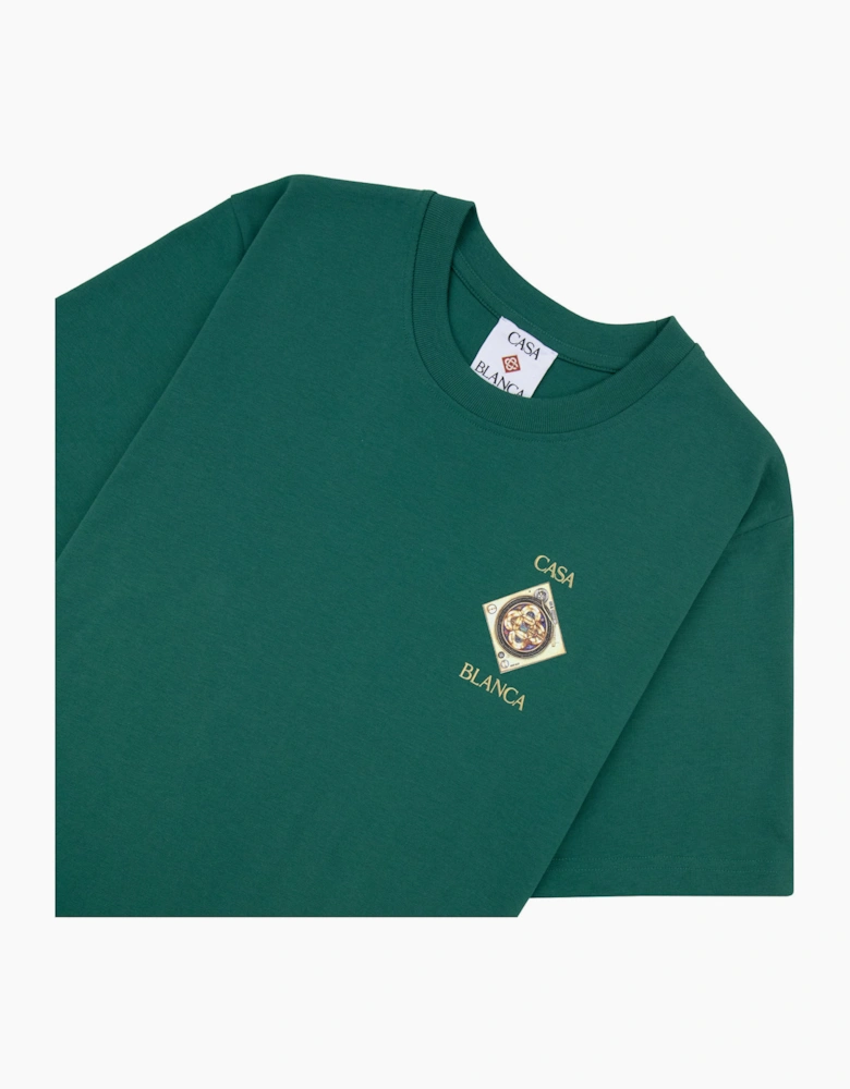 Casablanca Plafond Orne De Musique T-Shirt Green