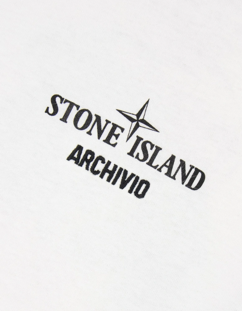 Stone Island 2100023 Regular Fit Archivio Print T-Shirt White V0001