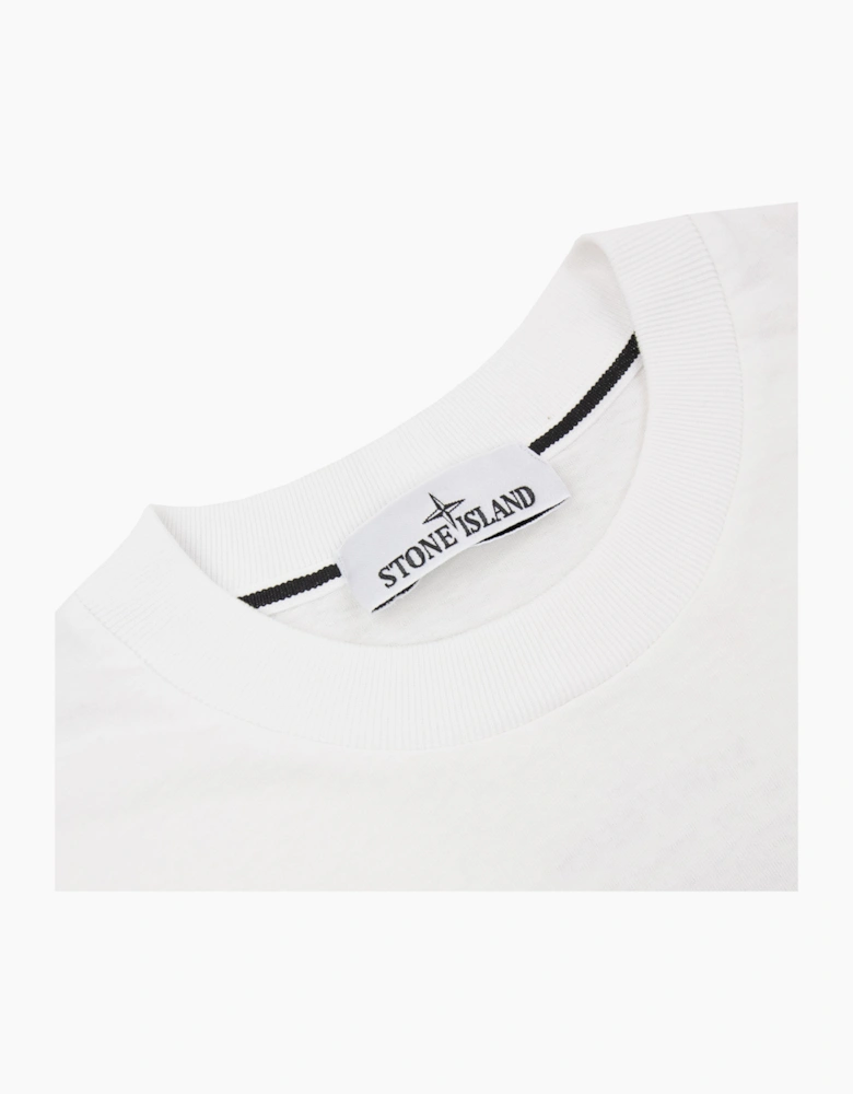 Stone Island 2100002 Hand Sprayed Lab Print T-Shirt WHITE V0001