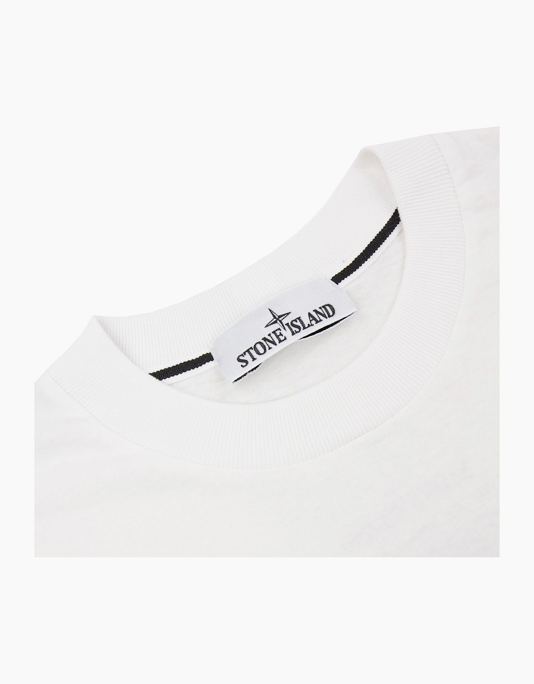 Stone Island 2100002 Hand Sprayed Lab Print T-Shirt WHITE V0001