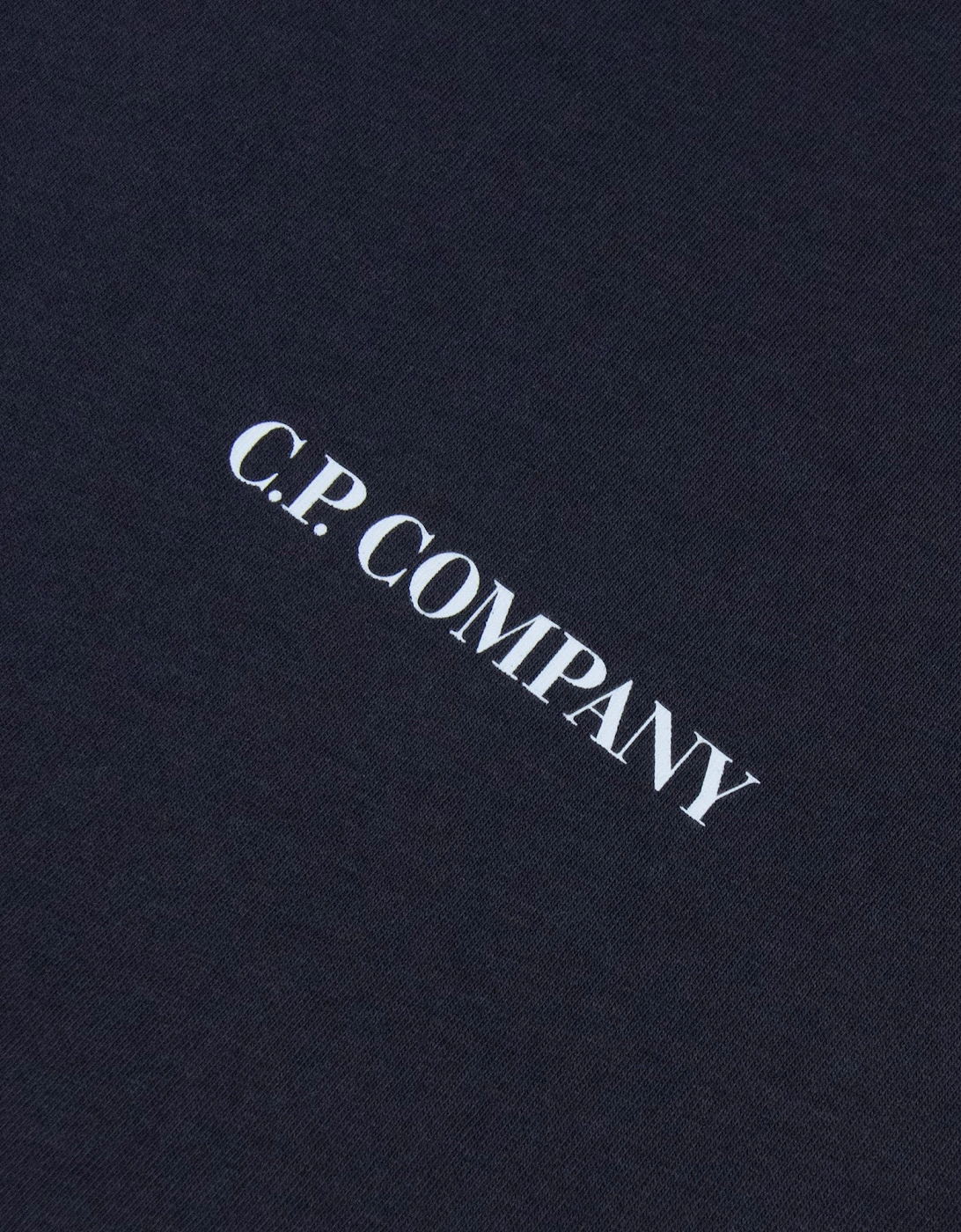 Cp Company 30/1 Jersey Short Sleeve Logo T-Shirt Navy 888