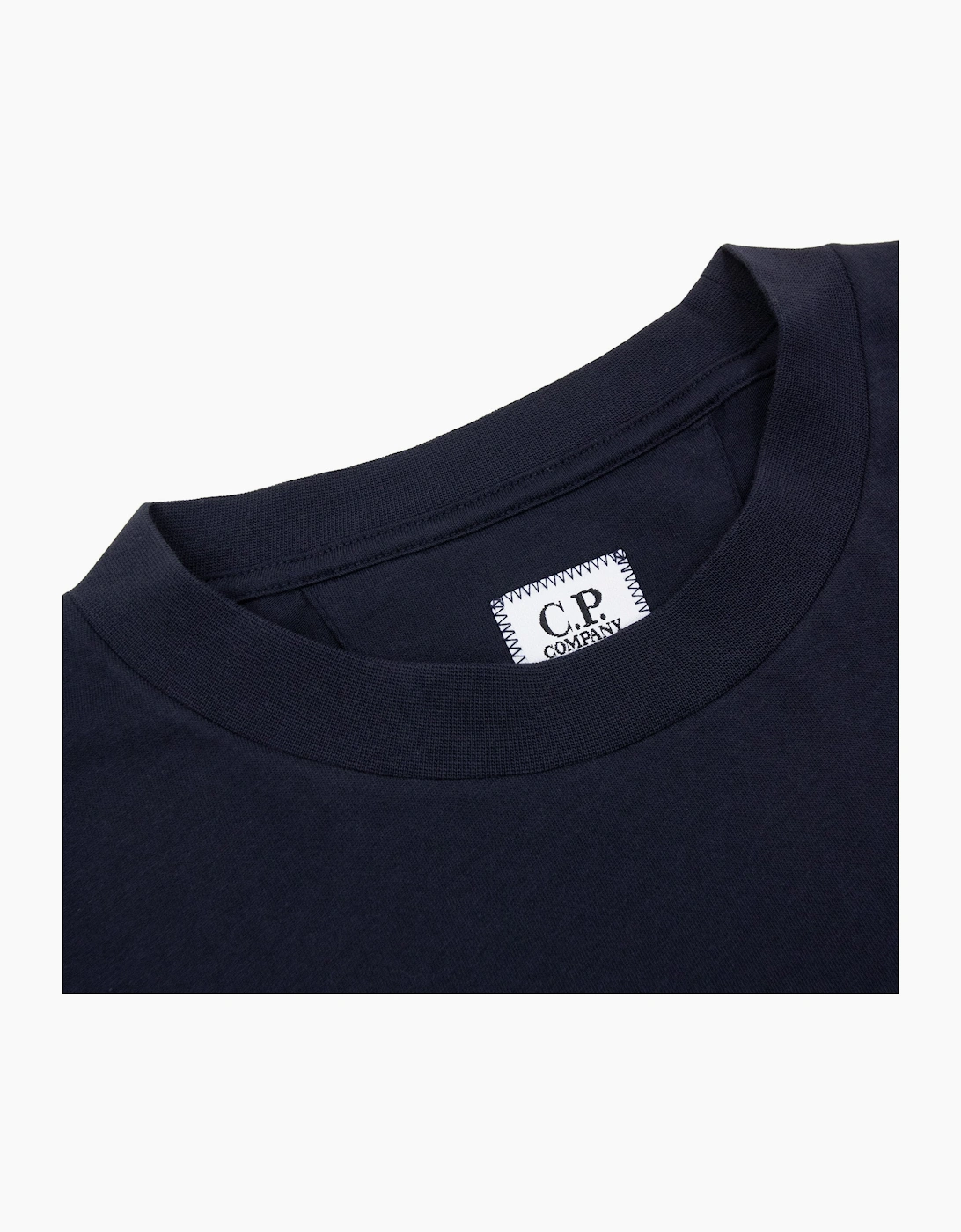 Cp Company 30/1 Jersey Short Sleeve Logo T-Shirt Navy 888
