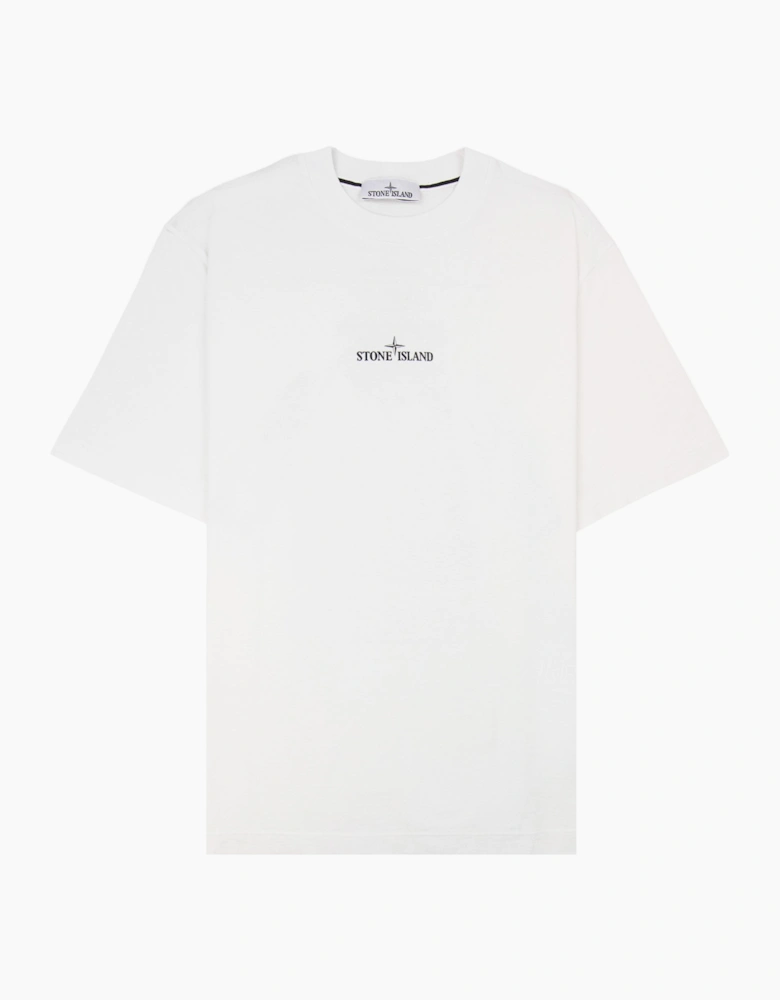 Stone Island 2100002 Hand Sprayed Lab Print T-Shirt WHITE V0001