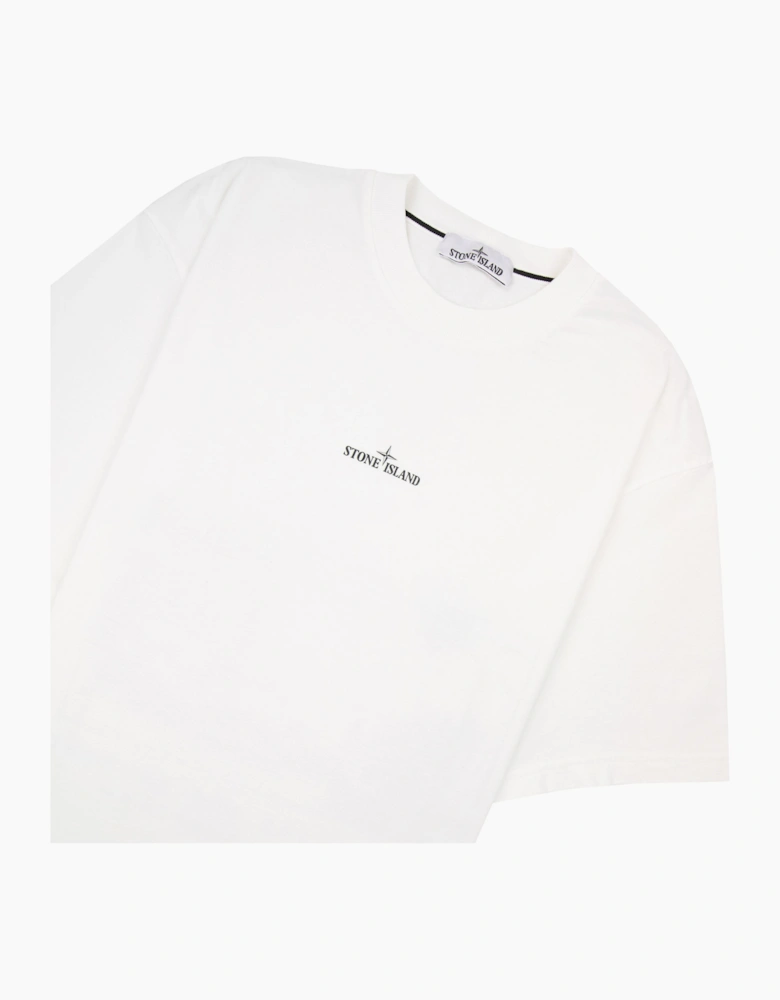 Stone Island 2100002 Hand Sprayed Lab Print T-Shirt WHITE V0001