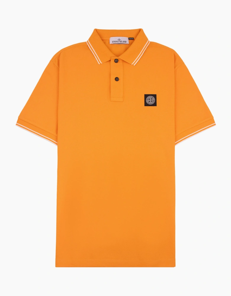 Stone Island Tip Polo SS Orange/White