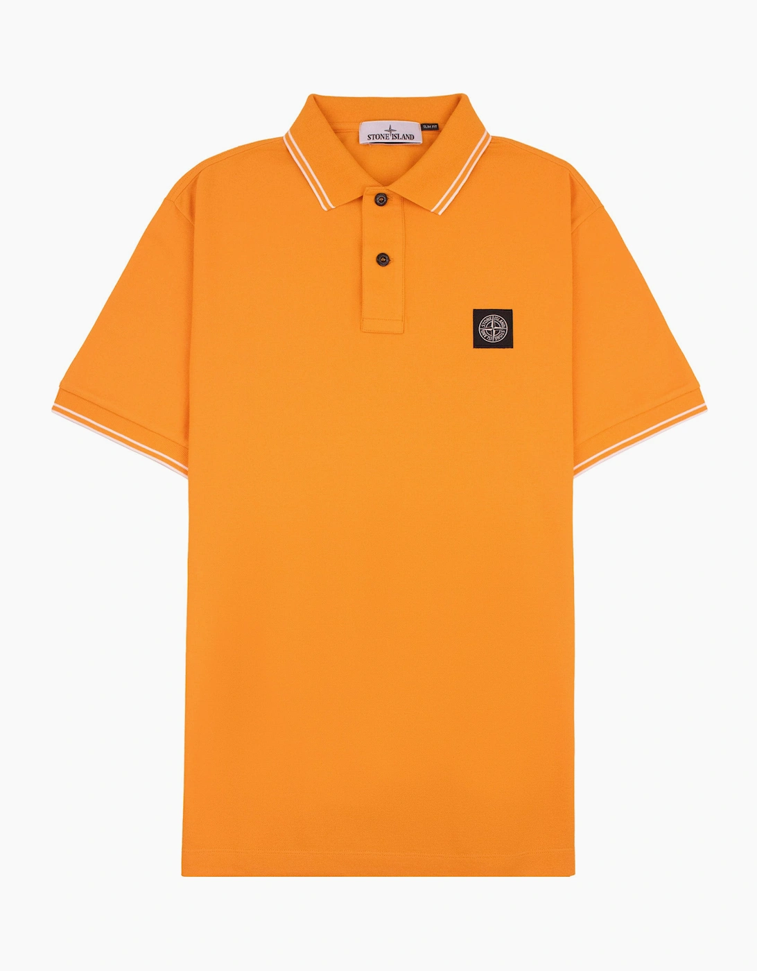 Stone Island Tip Polo SS Orange/White