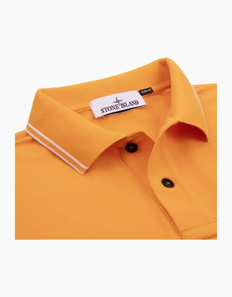 Stone Island Tip Polo SS Orange/White