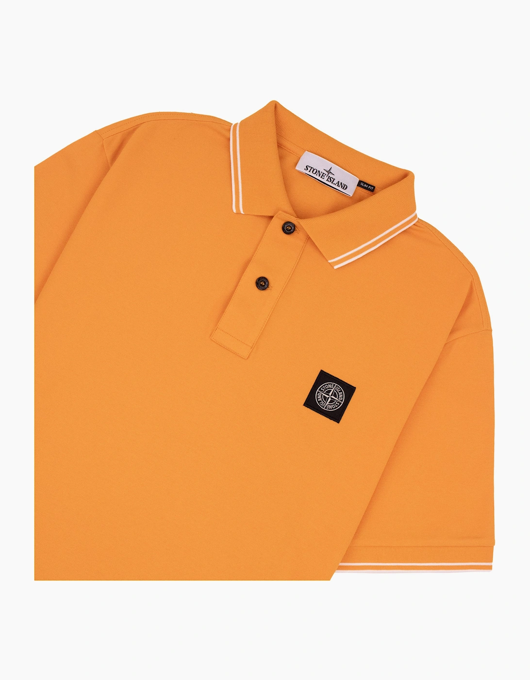 Stone Island Tip Polo SS Orange/White
