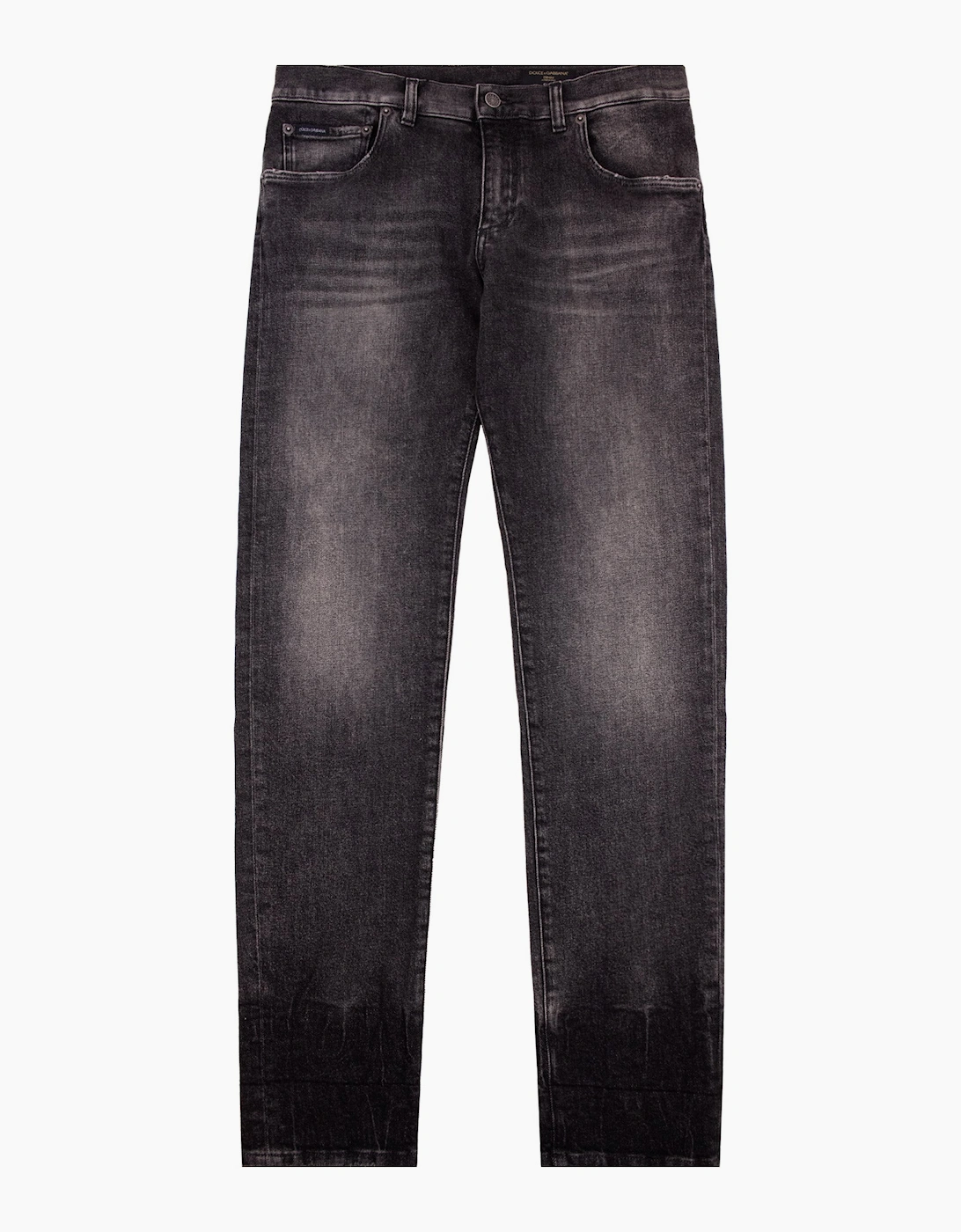 Dolce & Gabbana Slim Fit Denim Jean Black/Dark Taupe