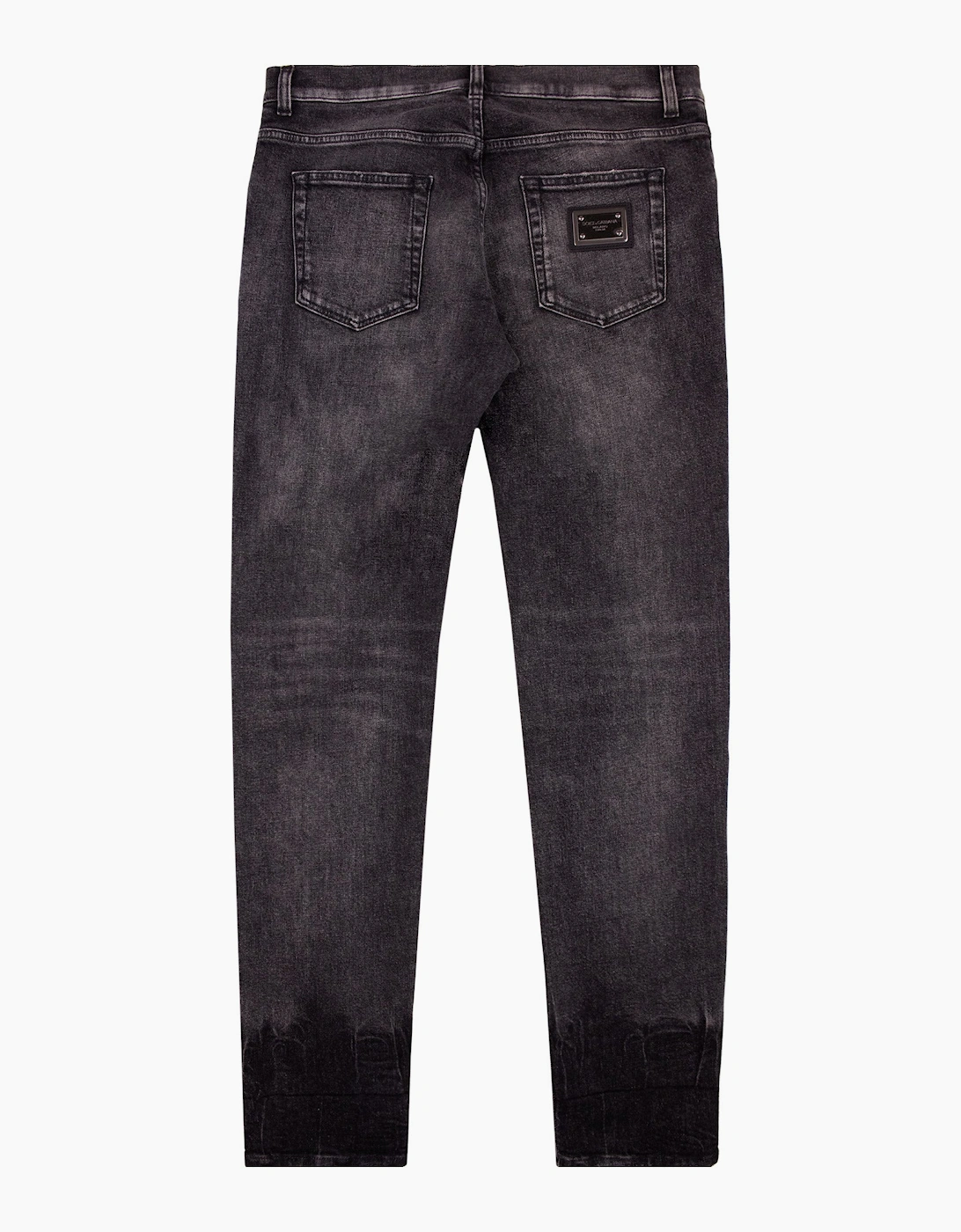 Dolce & Gabbana Slim Fit Denim Jean Black/Dark Taupe