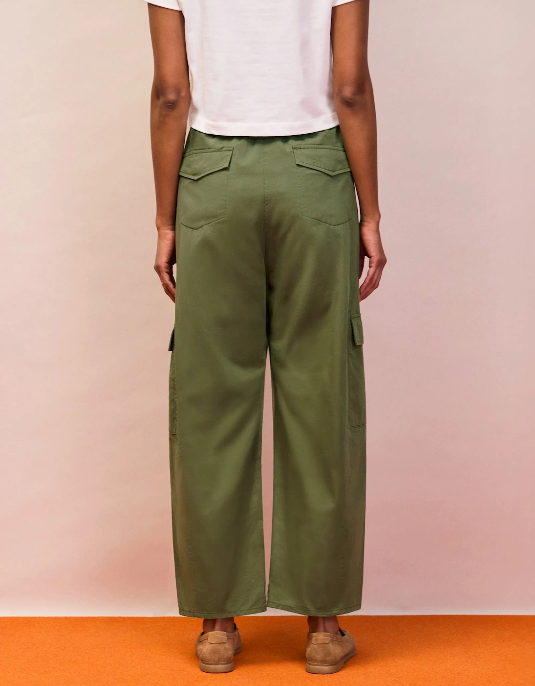 Khaki Cargo Pocket Trousers