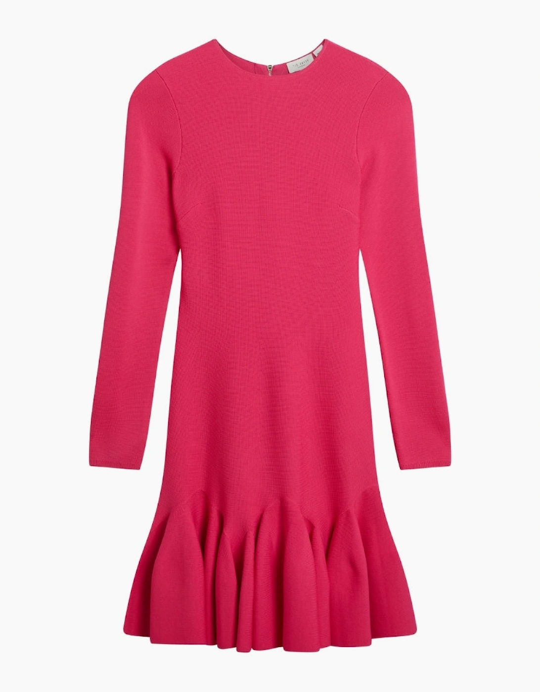 Ted Baker Women's Ted Baker Loisss Flippy Skirt Long Sleeve Fuchsia Mini Dress - Red