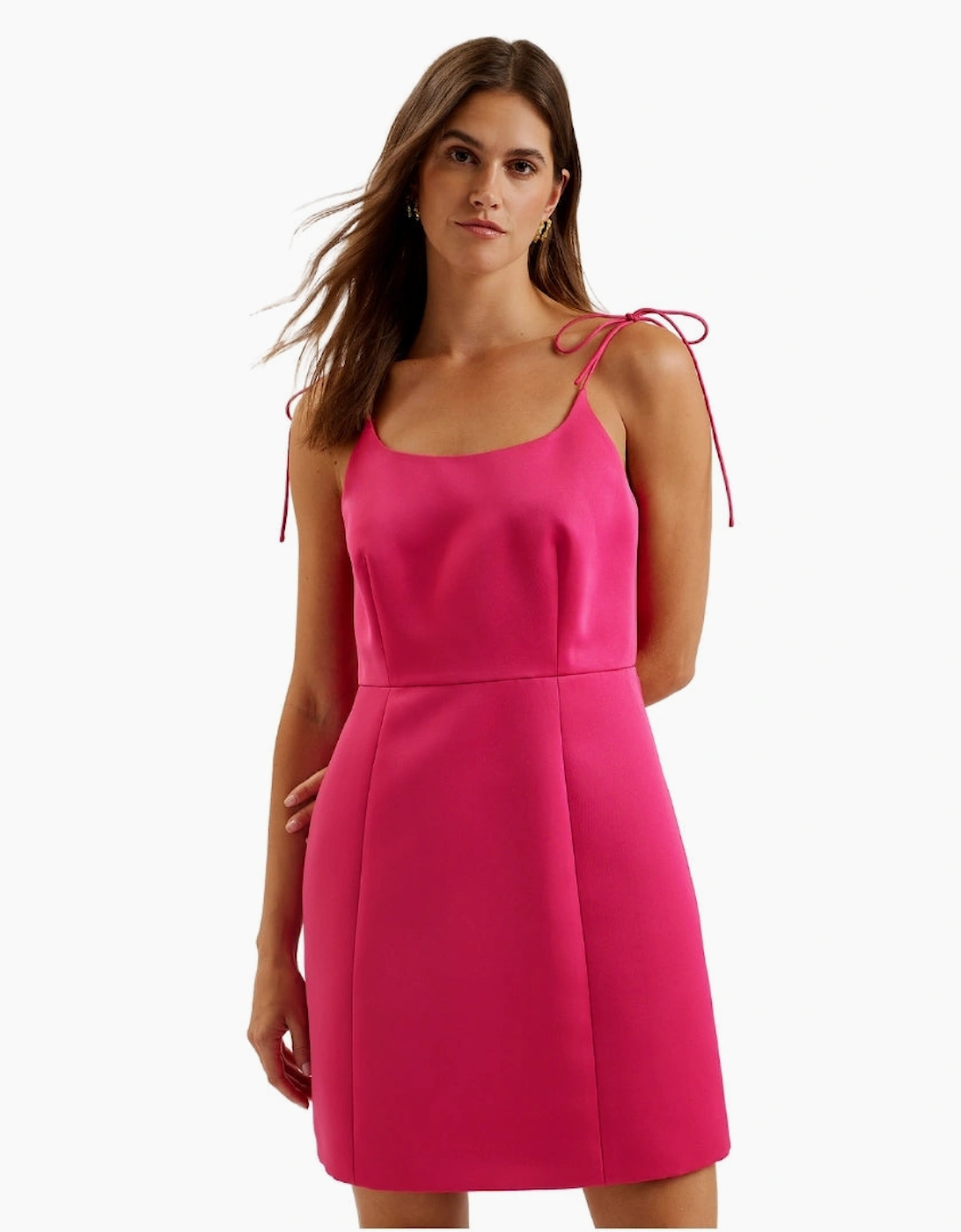 Ted Baker Kavala Tie Strap Bodice Waist Fuchsia Mini Dress