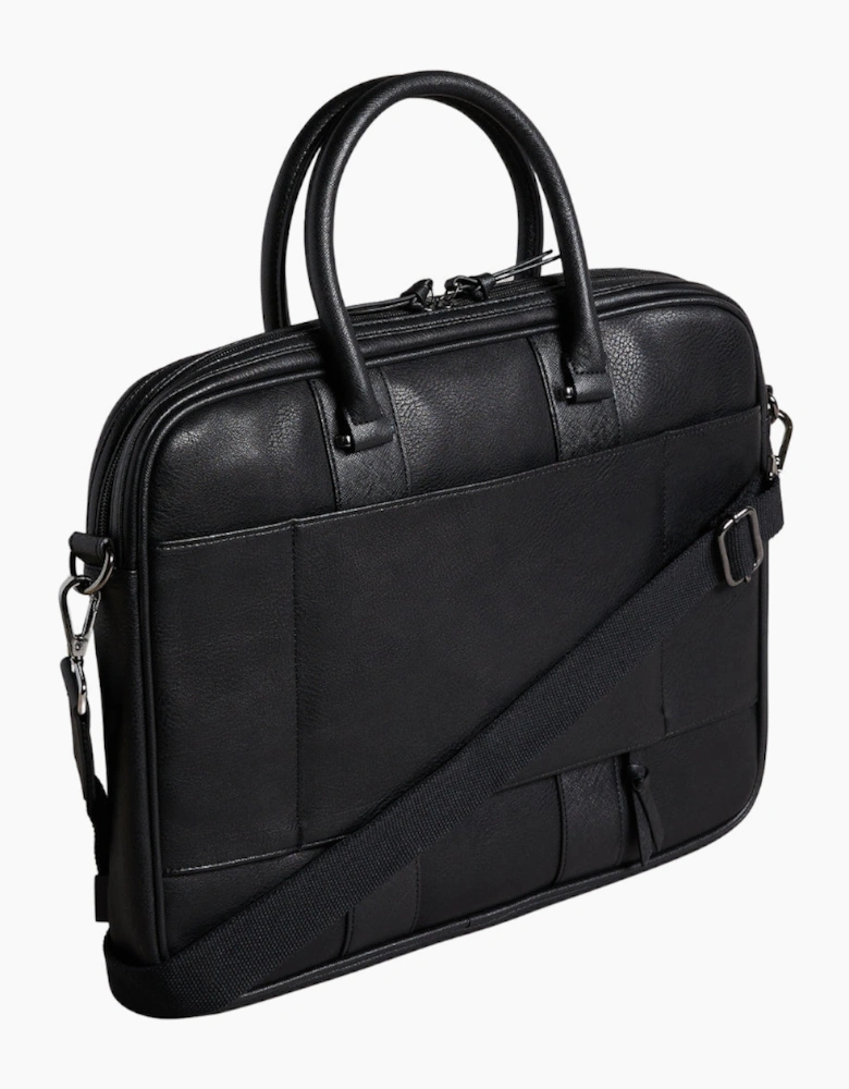 Ted Baker Nevver Striped Black Document Bag