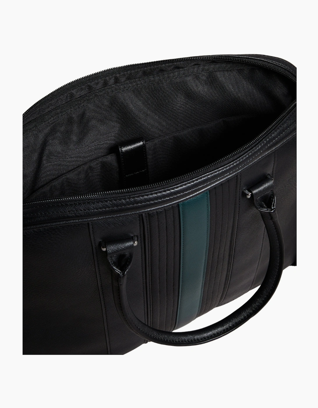 Ted Baker Nevver Striped Black Document Bag