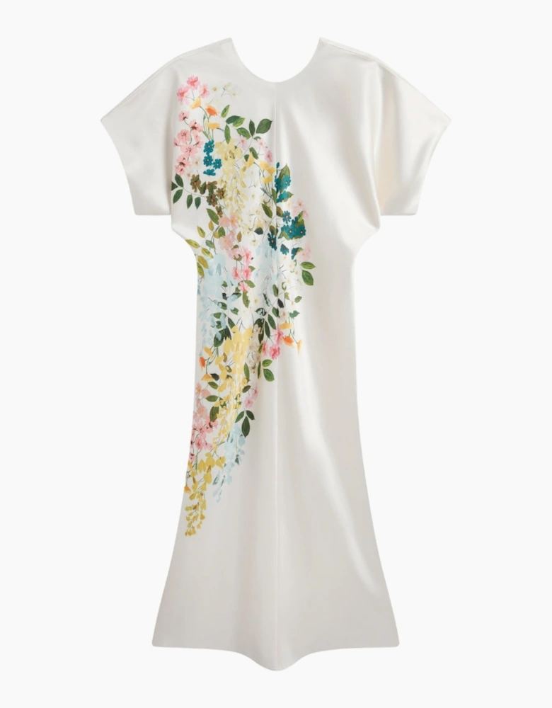 Ted Baker Myzan Slouch Sleeve Waisted Column Ivory Dress