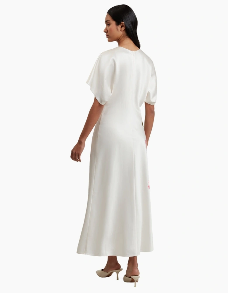 Ted Baker Myzan Slouch Sleeve Waisted Column Ivory Dress