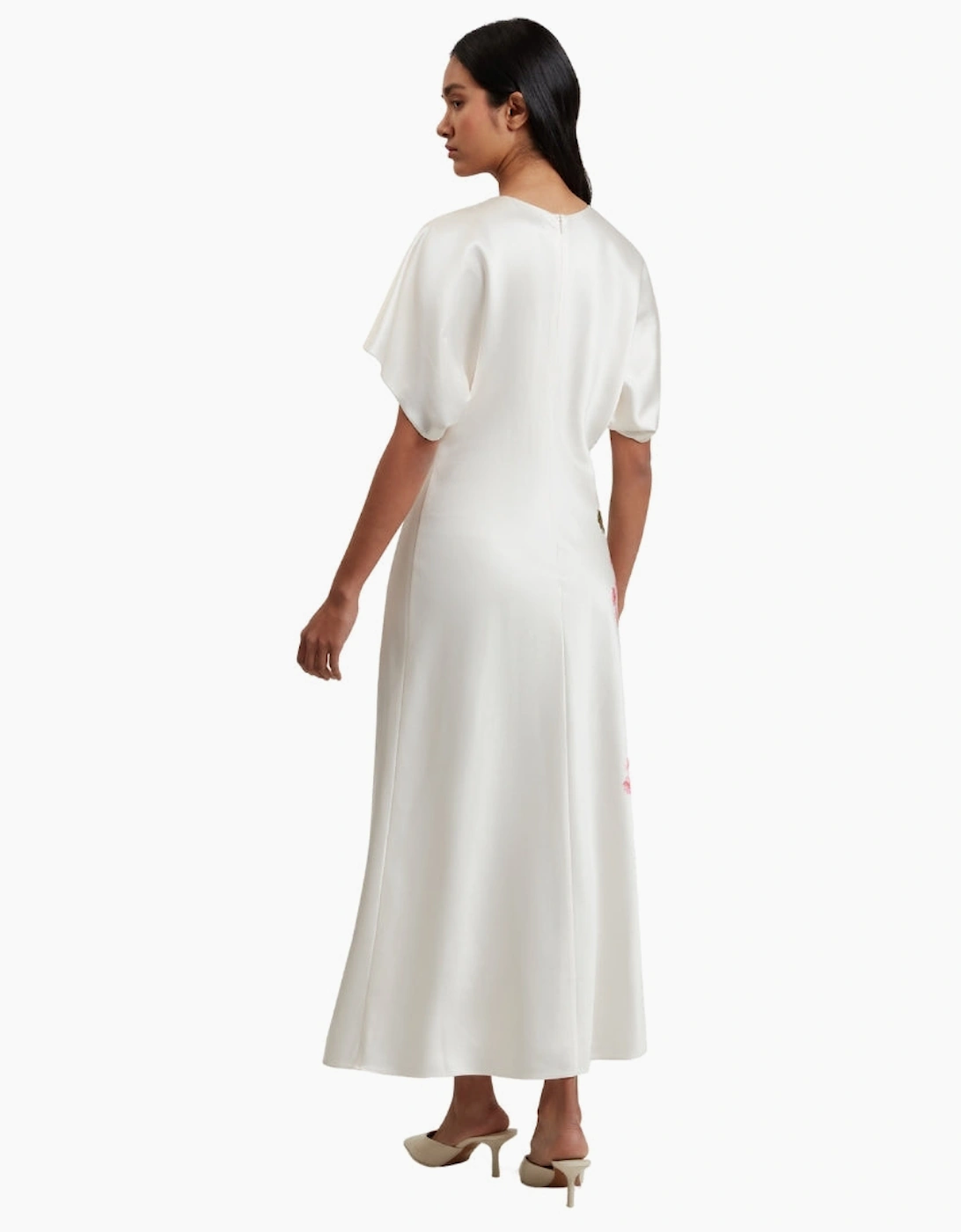 Ted Baker Myzan Slouch Sleeve Waisted Column Ivory Dress