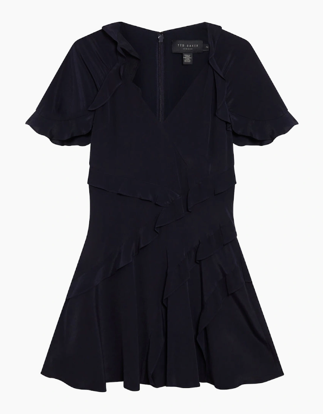 Ted Baker Jojii Frill Detail Navy Mini Dress