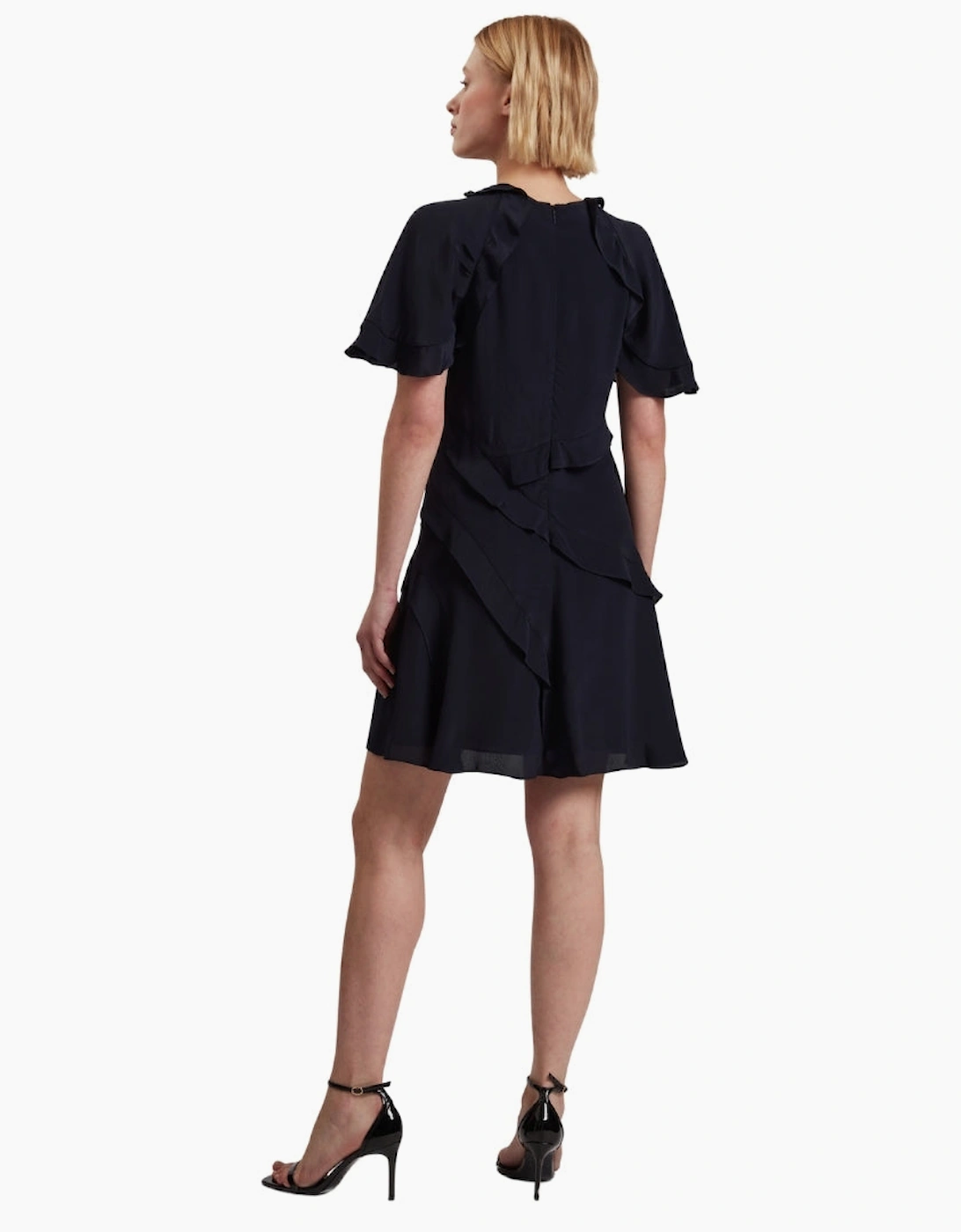 Ted Baker Jojii Frill Detail Navy Mini Dress