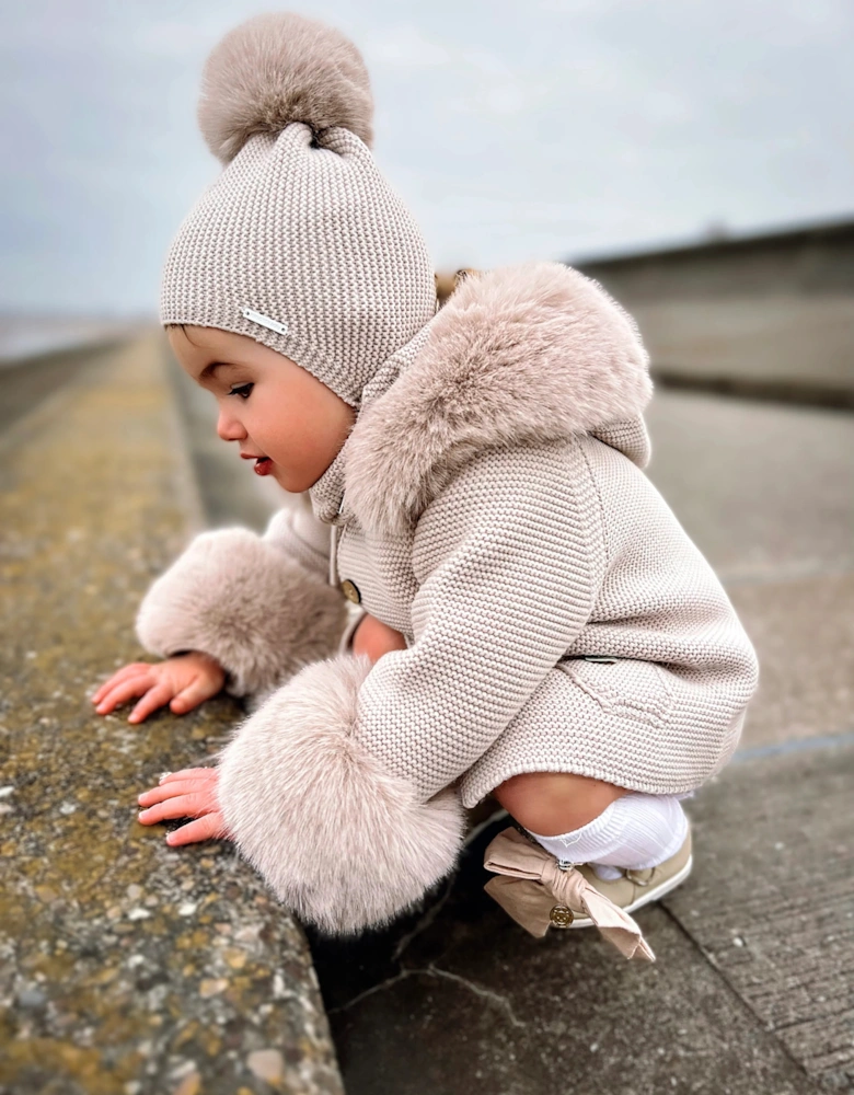Deep Sand Faux Fur Cuffs