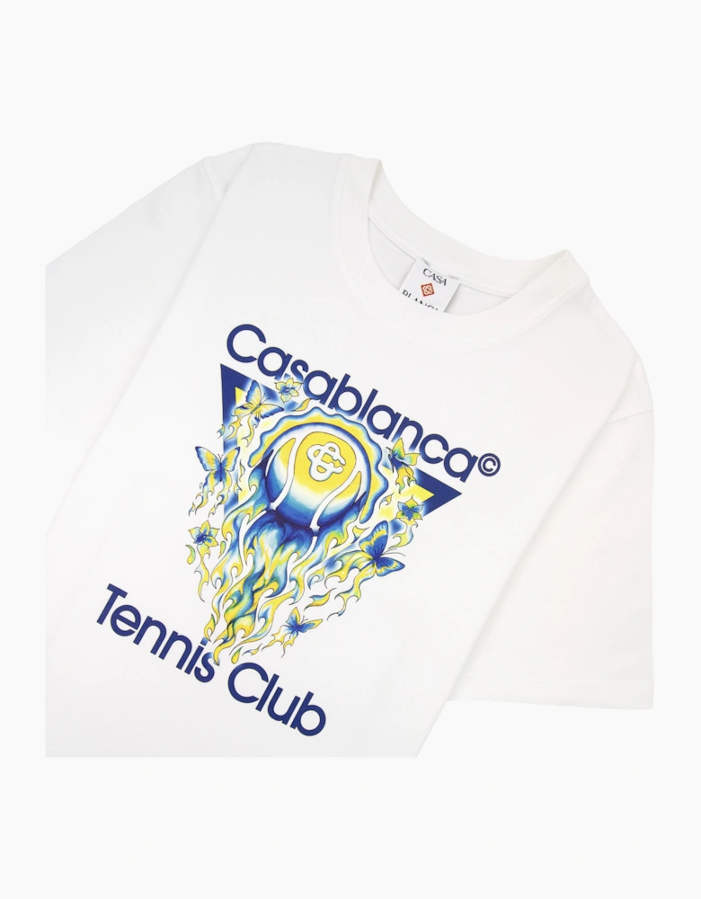 Casablanca Tennis Club Icon Classic T-Shirt Bright White
