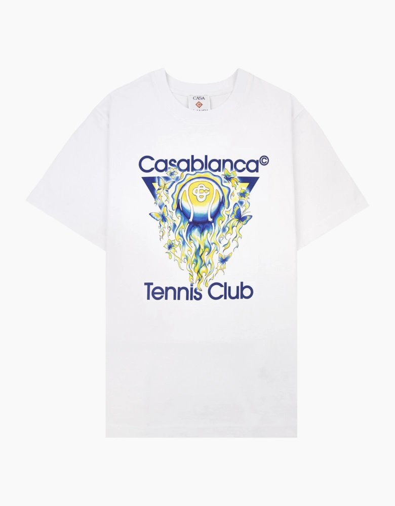 Casablanca Tennis Club Icon Classic T-Shirt Bright White