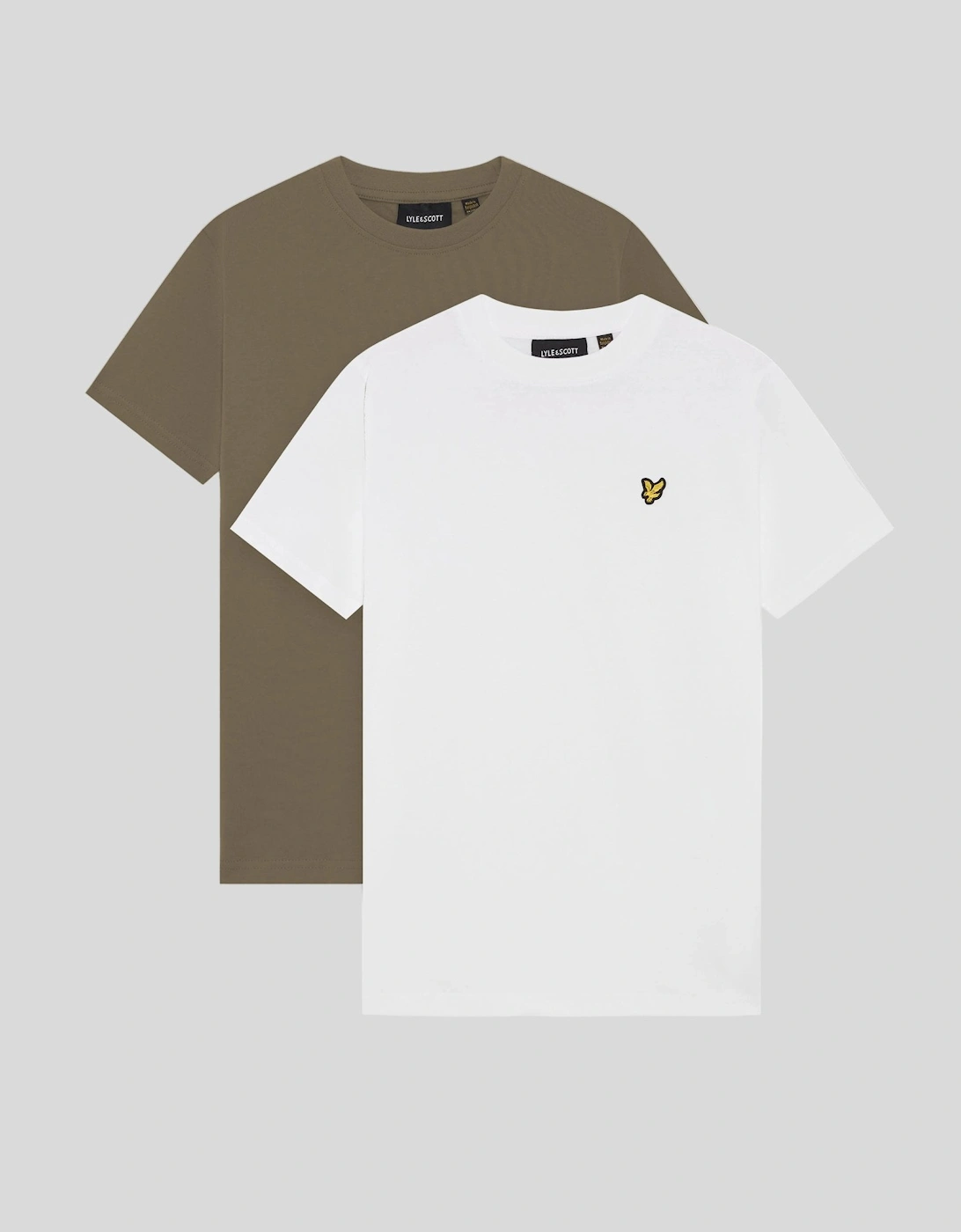 Lyle & Scott Lyle And Scott Boy's Crew Neck Kidswear 2-Pack T-Shirt - White