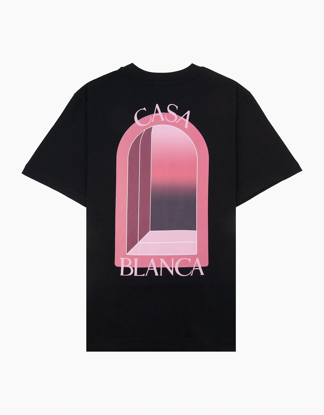 Casablanca Arches Classic Short Sleeve T-Shirt Black/Pink
