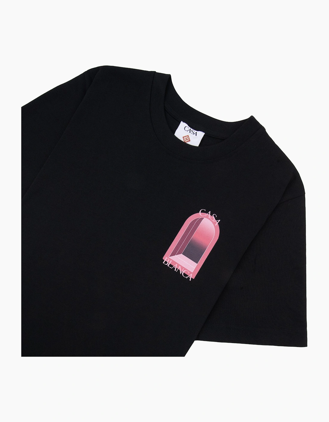 Casablanca Arches Classic Short Sleeve T-Shirt Black/Pink