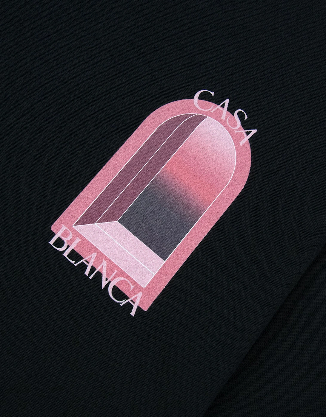 Casablanca Arches Classic Short Sleeve T-Shirt Black/Pink