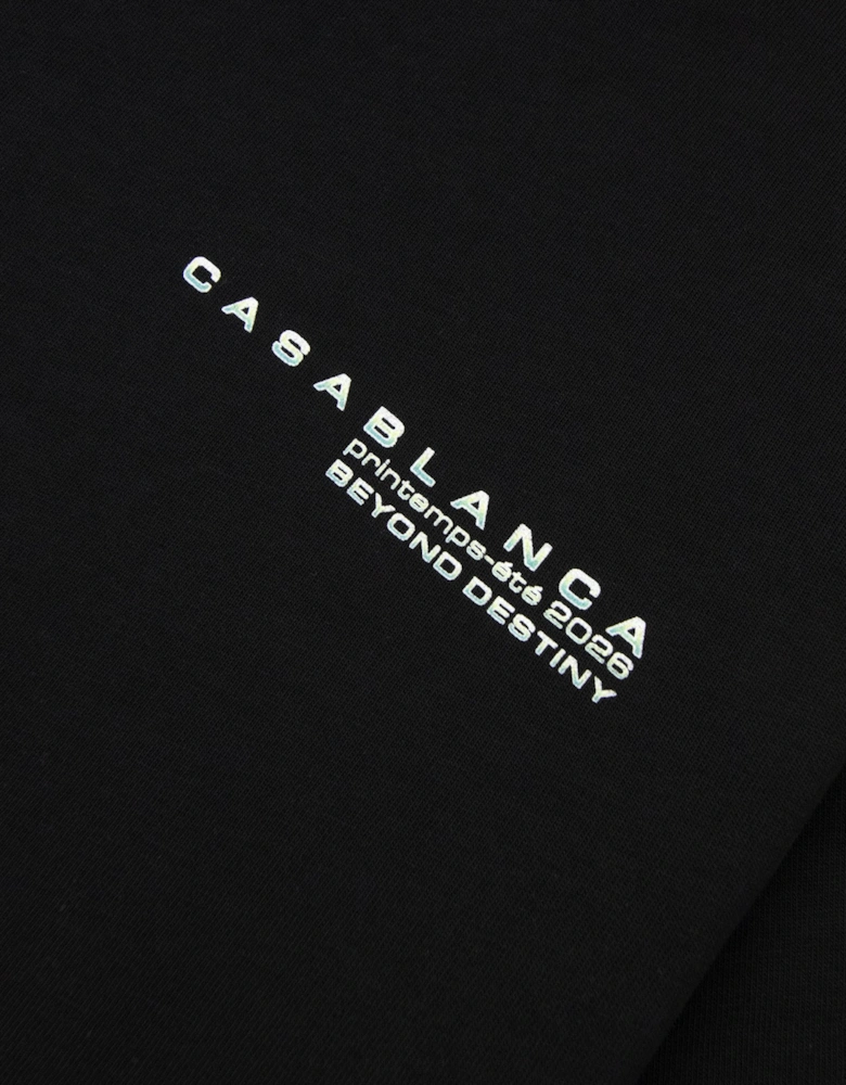 Casablanca Glitch Orchid Oversized T-Shirt Black
