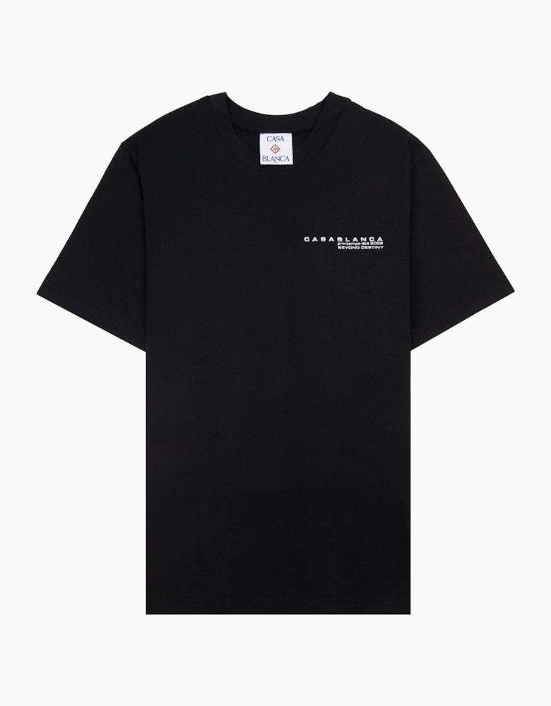 Casablanca Glitch Orchid Oversized T-Shirt Black