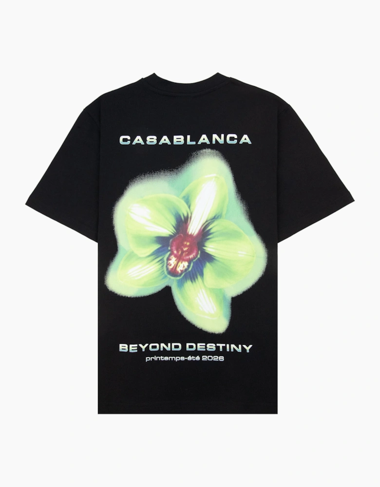 Casablanca Glitch Orchid Oversized T-Shirt Black