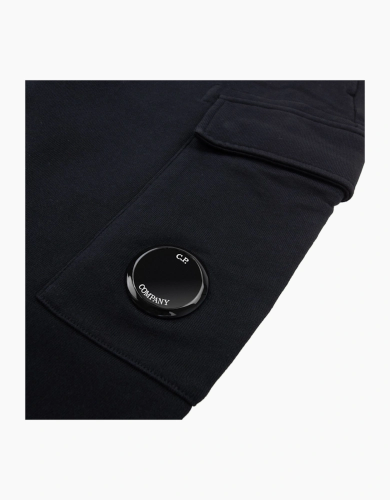 Cp Company Diagonal Raised Fleece Cargo Sweatpants Black 999
