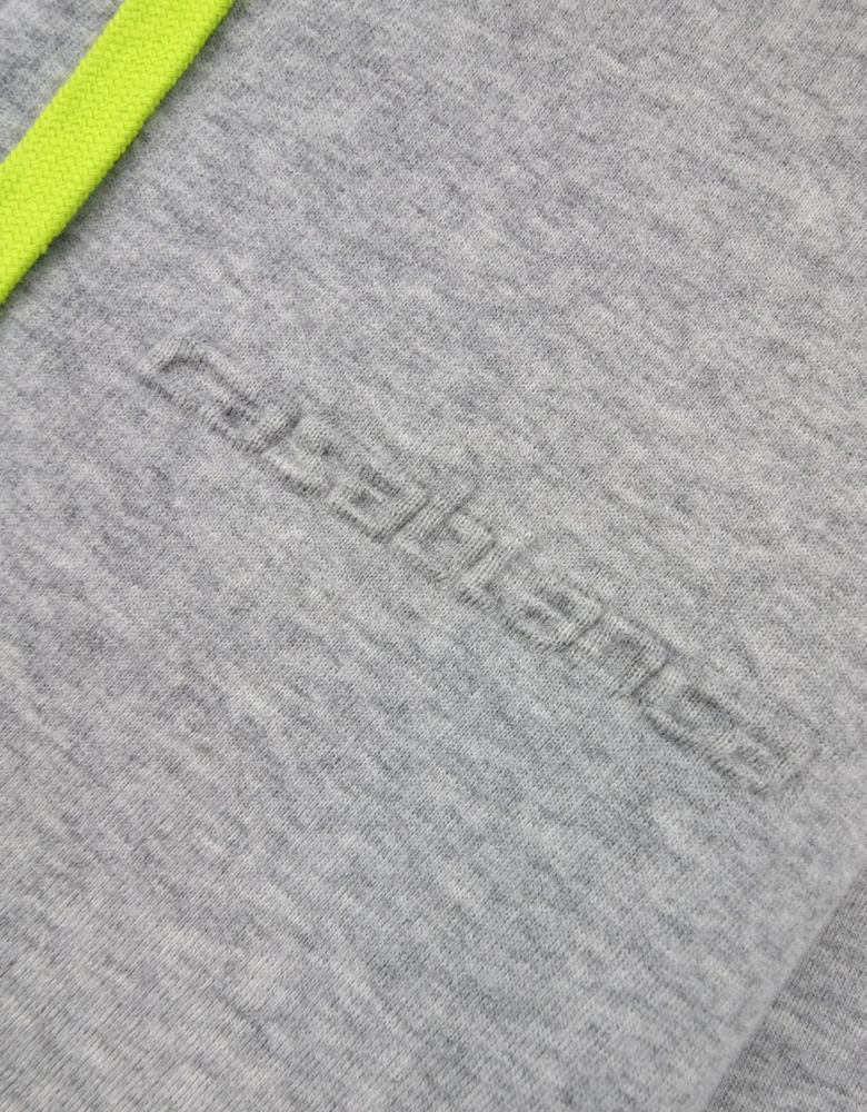 Casablanca Cashmere Blend Zip Hooded Sweatshirt Grey Marle