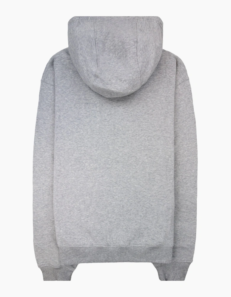 Casablanca Cashmere Blend Zip Hooded Sweatshirt Grey Marle