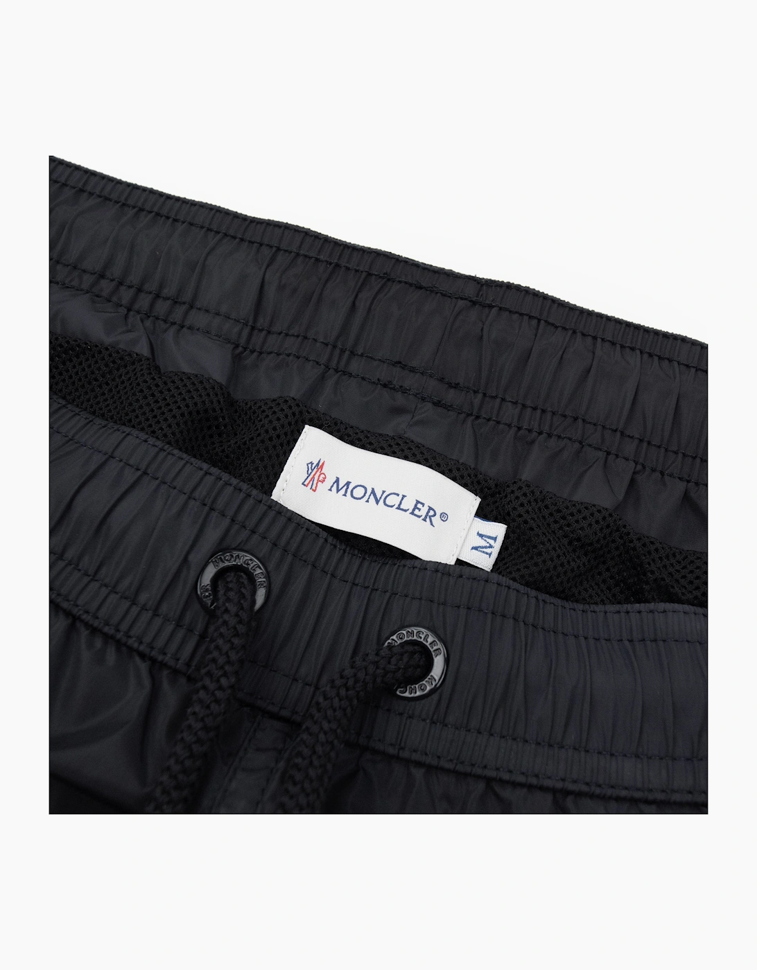 Moncler Logo Patch Swim Shorts Black 999
