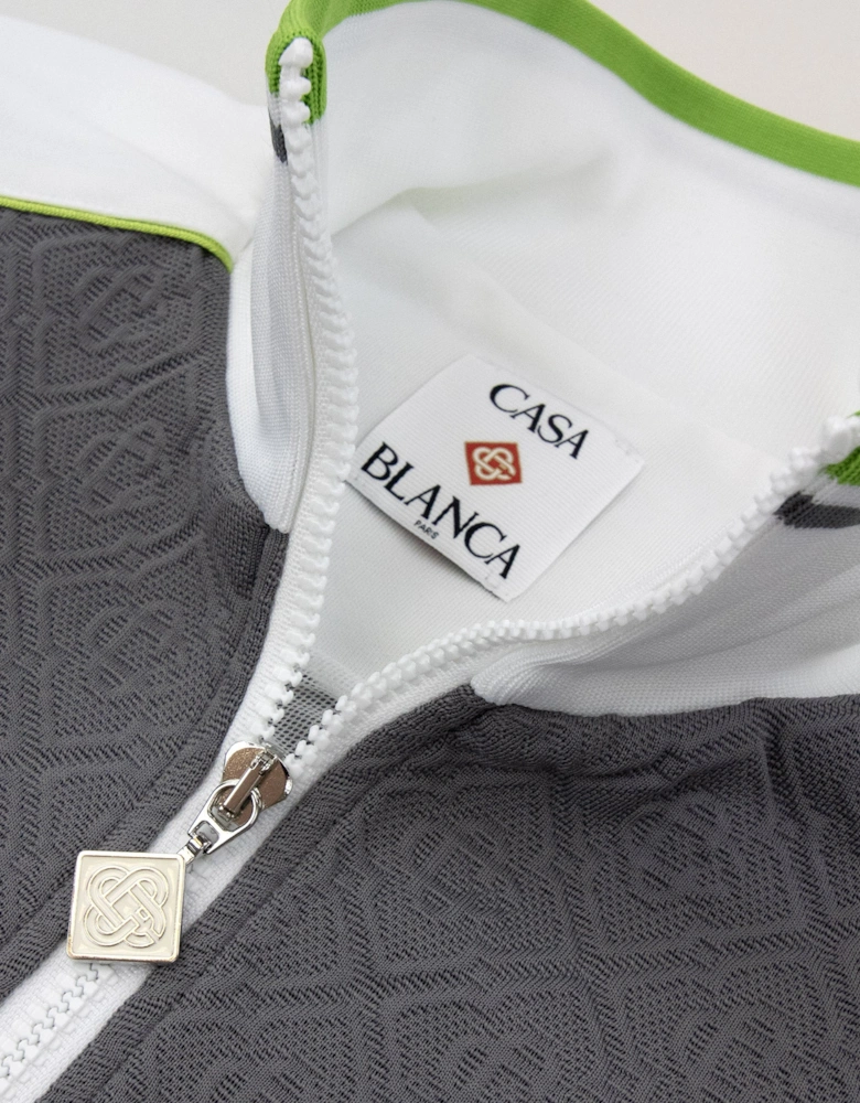 Casablanca Tennis Jacquard Track Jacket Grey/White